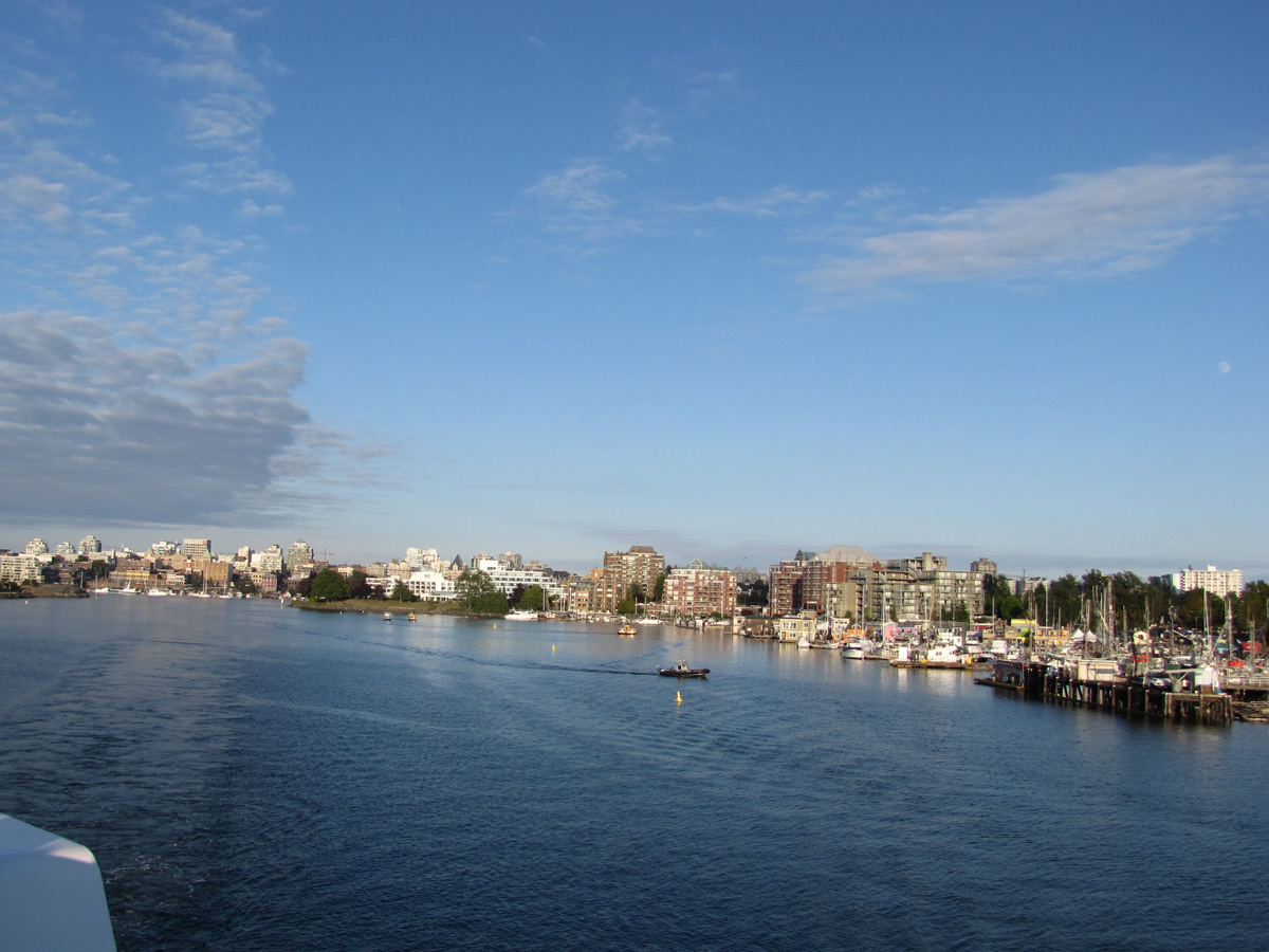 Leaving Victoria aboard the Black Ball ferry