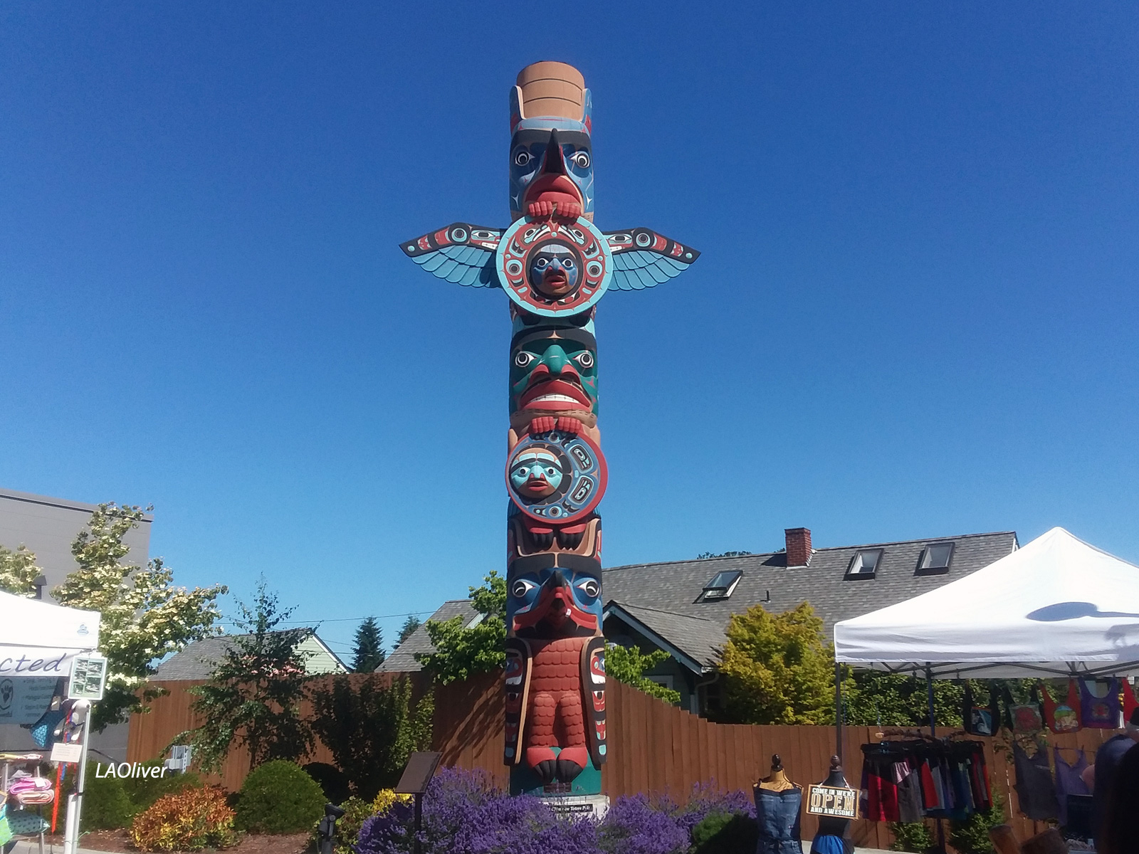 Totem pole at Sequim City Hall Totem pole at Sequim City Hall